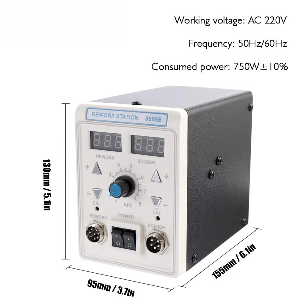 2 In 1 Soldering Rework Station 750W - Station de soudage numérique APD-8586B 750W